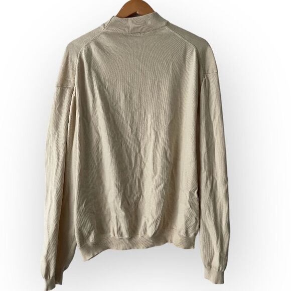 Tricots st Raphael cream cotton sweater size L 309 - Picture 2 of 6